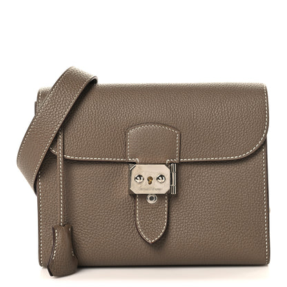 Hermes Togo Sac A Depeches 21 Messenger Bag Etoupe 1 of 12