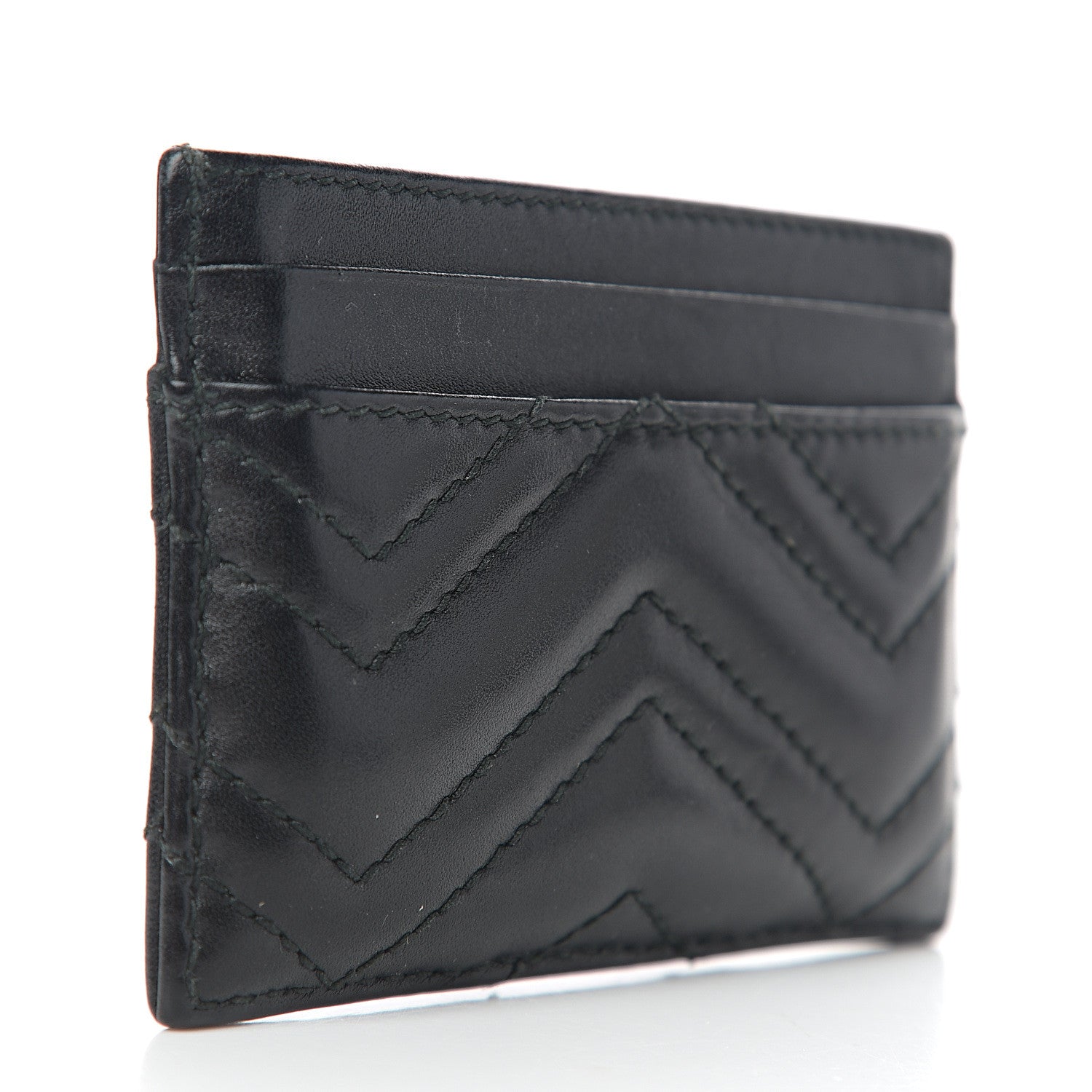 Gucci Calfskin Matelasse GG Marmont Card Holder Black 2 of 6