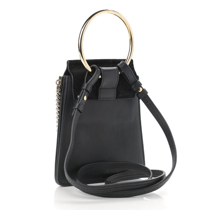 Chloe Suede Calfskin Mini Faye Bracelet Bag Black 3 of 10