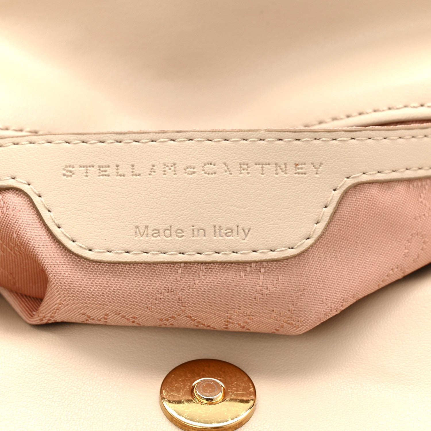 Stella McCartney Vegan Leather Quilted Mini Falabella Tote Semolina 6 of 10