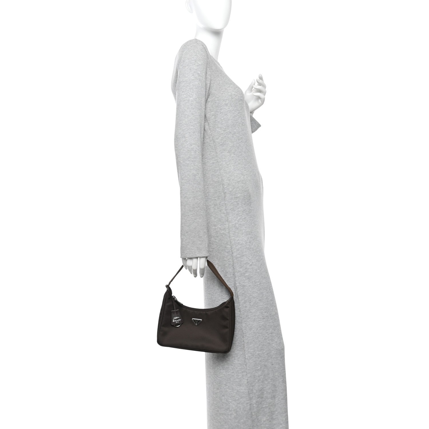 Prada Tessuto Nylon Mini Re-Edition 2000 Bag Caffe 2 of 10
