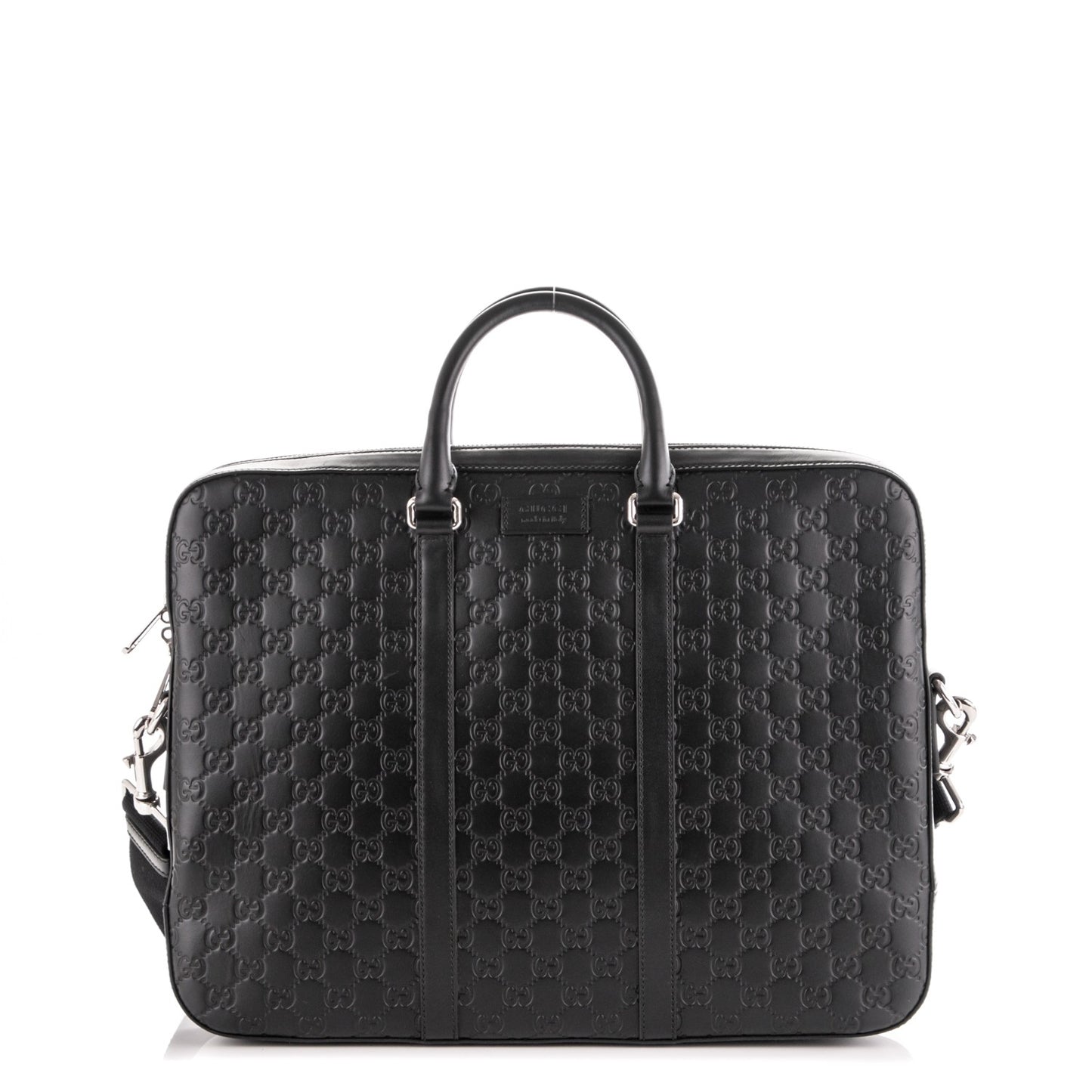 Guccissima Signature Briefcase Black