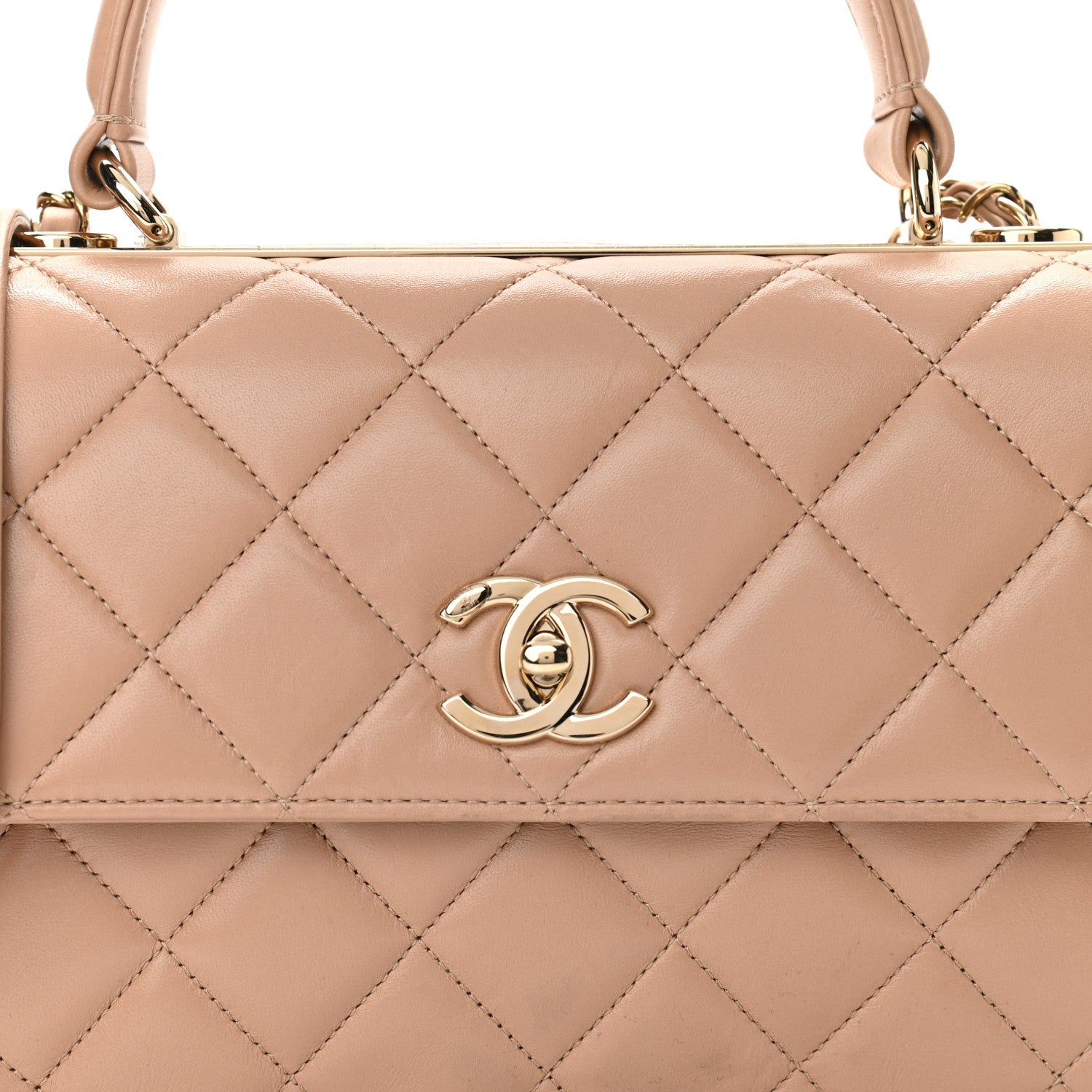 Chanel Lambskin Quilted Small Trendy CC Dual Handle Flap Bag Beige 8 of 10