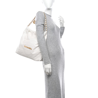 Chanel Shiny Calfskin Quilted Chanel 22 White 2 of 12