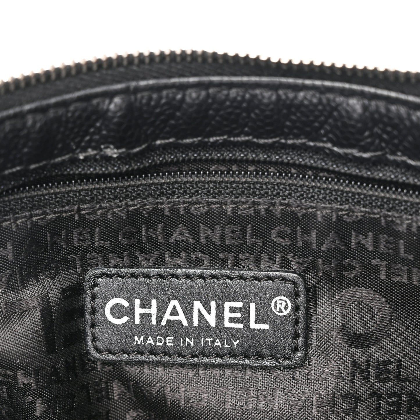 Calfskin Perforated Pulley Shoulder Bag Black