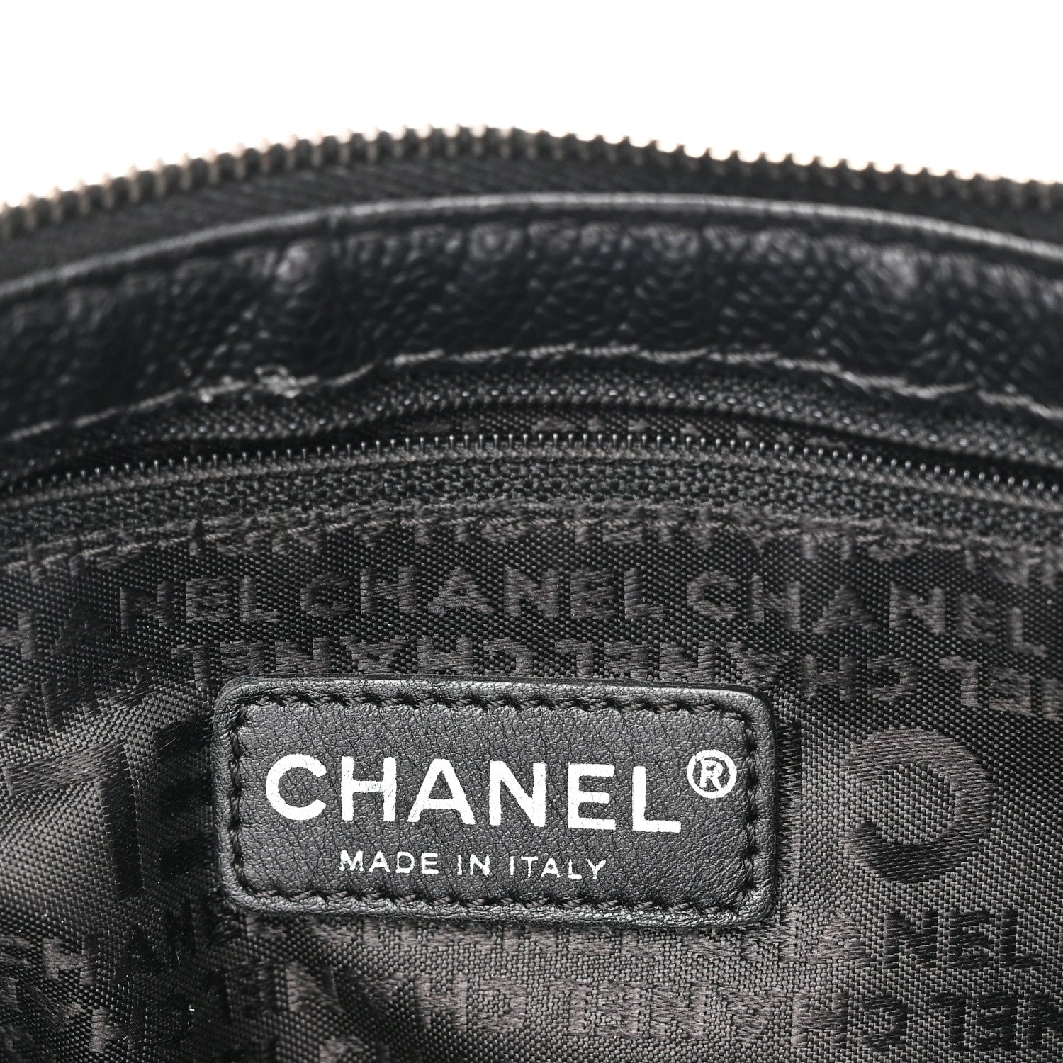 Chanel Calfskin Perforated Pulley Shoulder Bag Black 6 of 10