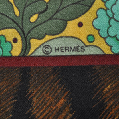 Hermes Cashmere Silk La Femme Aux Semelles de Vent Shawl 140 8 of 9