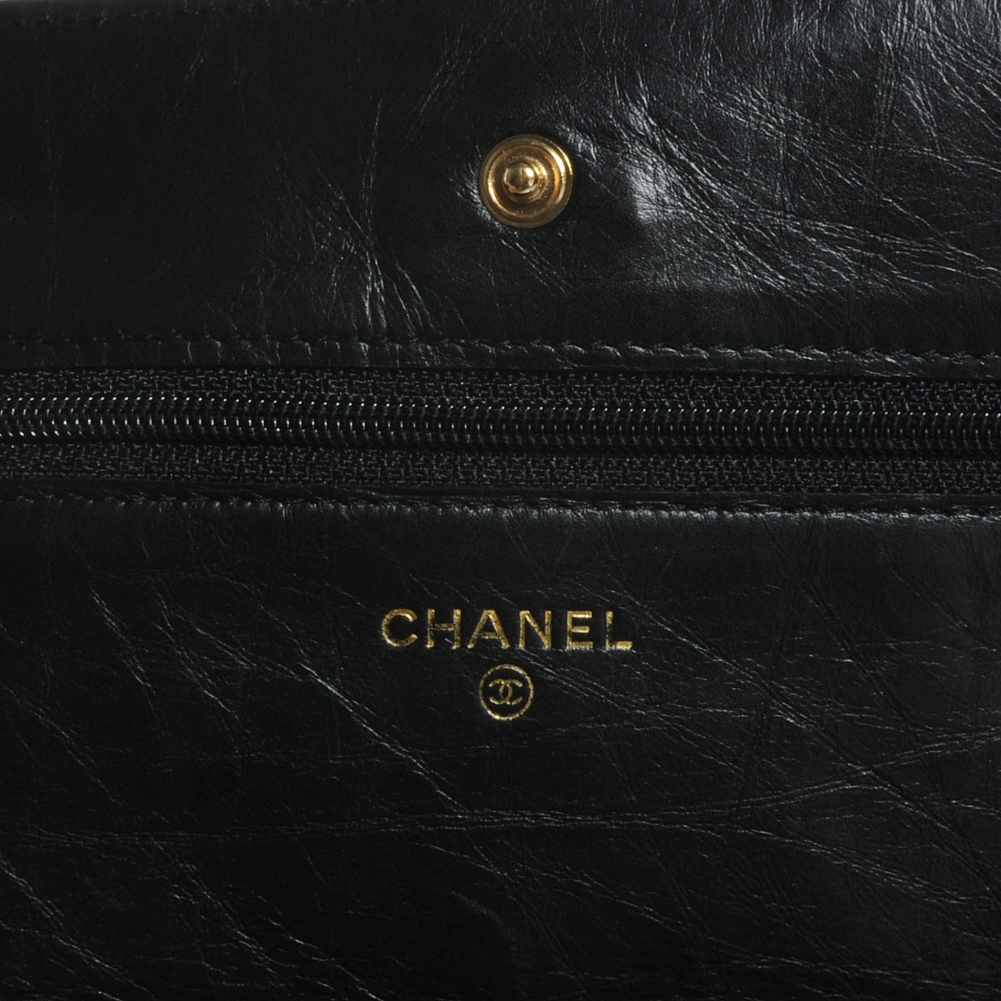 Aged Calfskin Reissue Wallet On Chain WOC Black