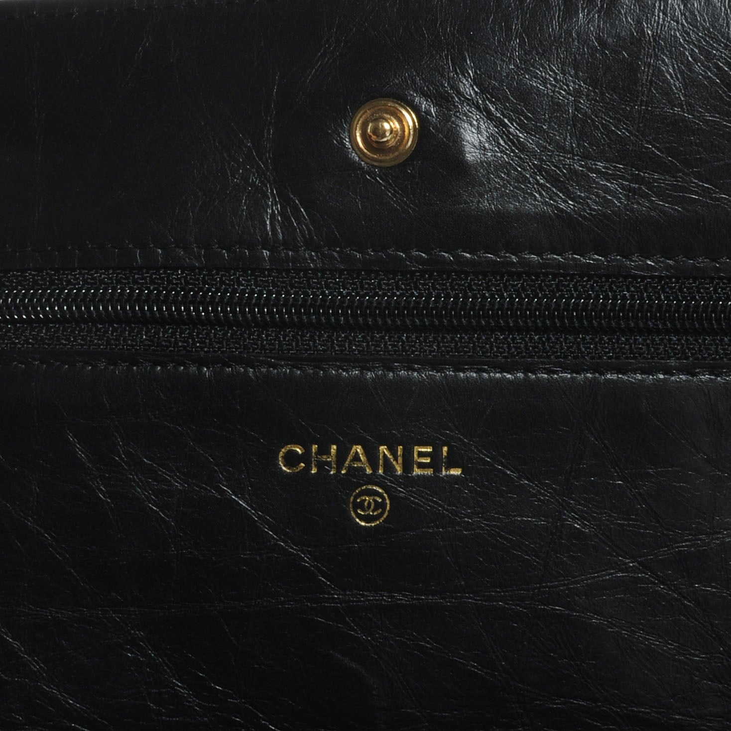 Chanel Aged Calfskin Reissue Wallet On Chain WOC Black 5 of 8