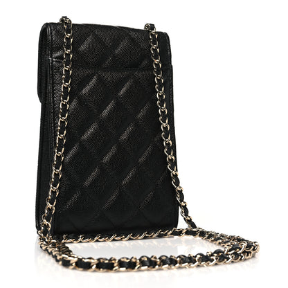 Chanel Caviar Quilted Classic Phone Holder Black 2 of 9