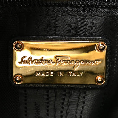 Salvatore Ferragamo Calfskin Trifolio Tote Black 6 of 9