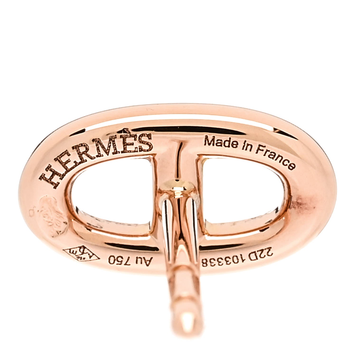 Hermes 18K Rose Gold TPM Farandole Stud Earrings 4 of 6