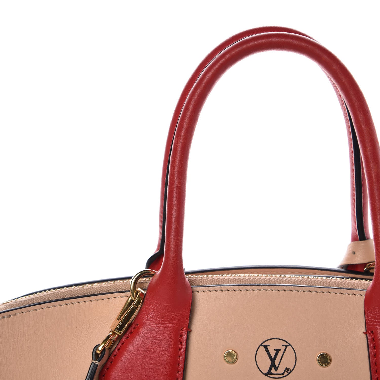 Louis Vuitton Calfskin City Steamer MM Black Creme Bourgogne 14 of 20