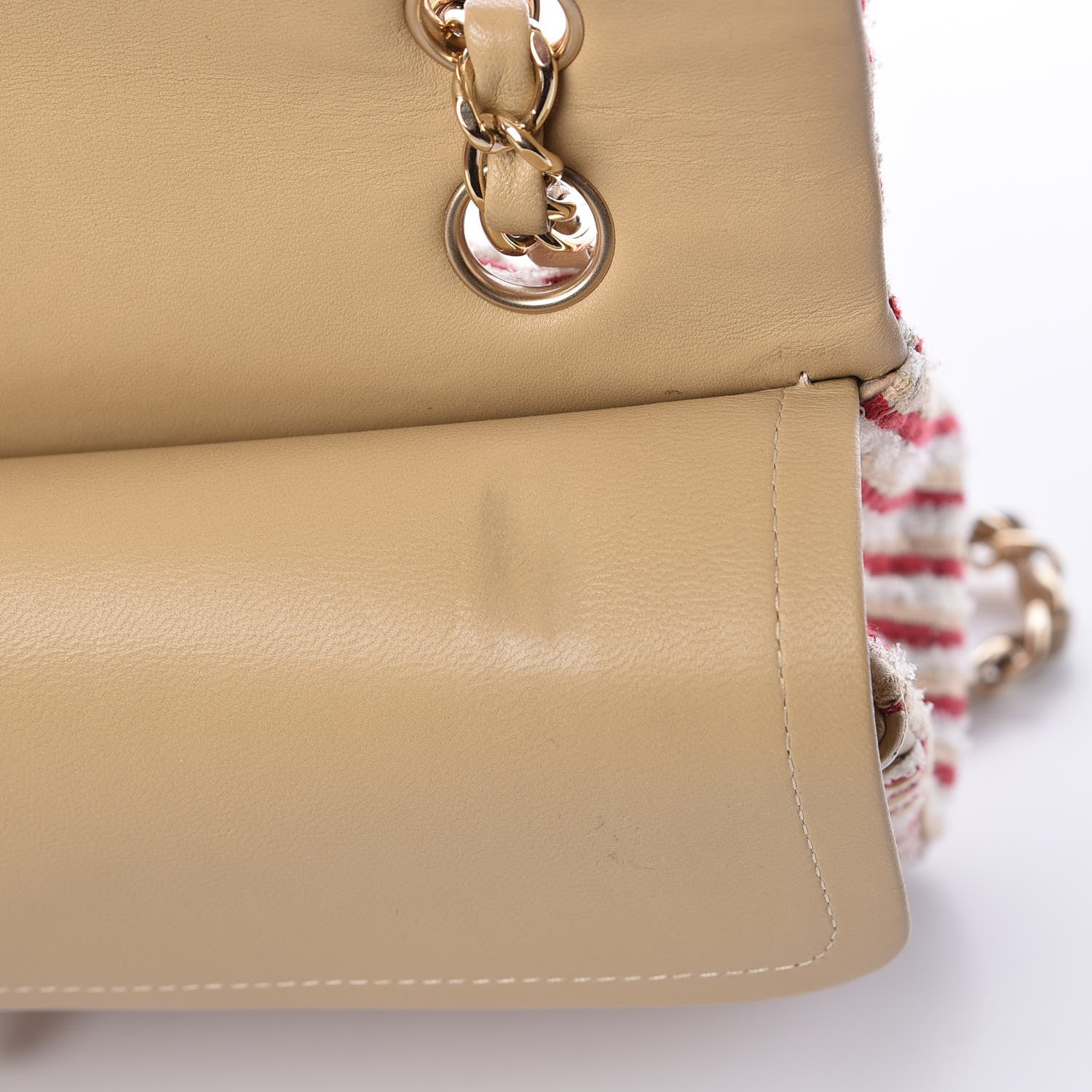 Chanel Jersey Quilted Medium Flap Red White 10 of 10