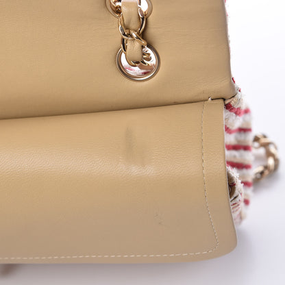 Chanel Jersey Quilted Medium Flap Red White 10 of 10