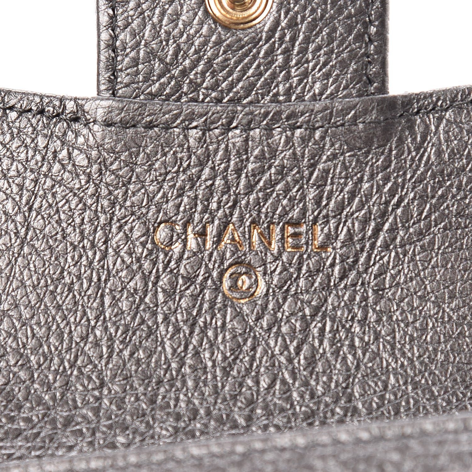 Chanel Metallic Calfskin Quilted Reissue Card Holder Wallet Grey 6 of 8