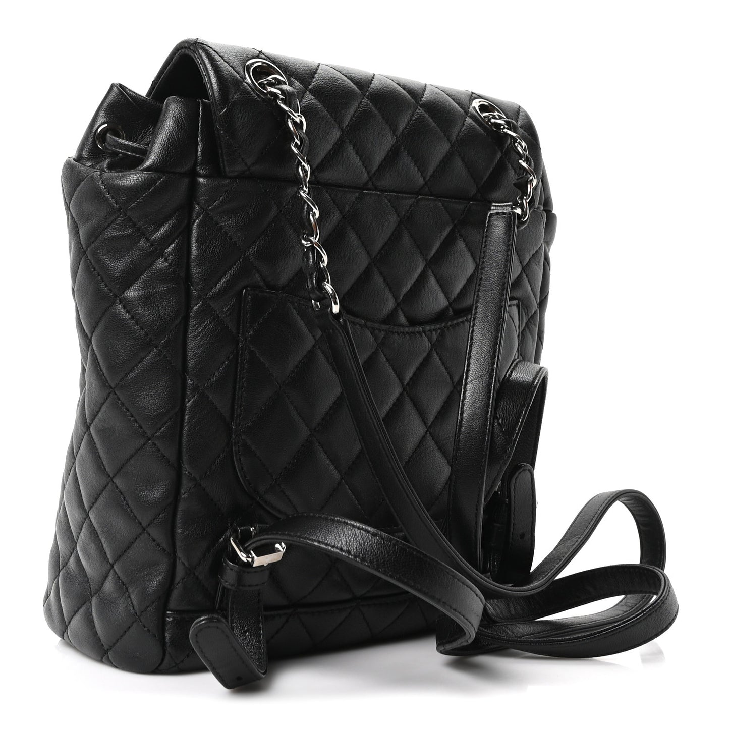 Calfskin Quilted Small Urban Spirit Backpack Black