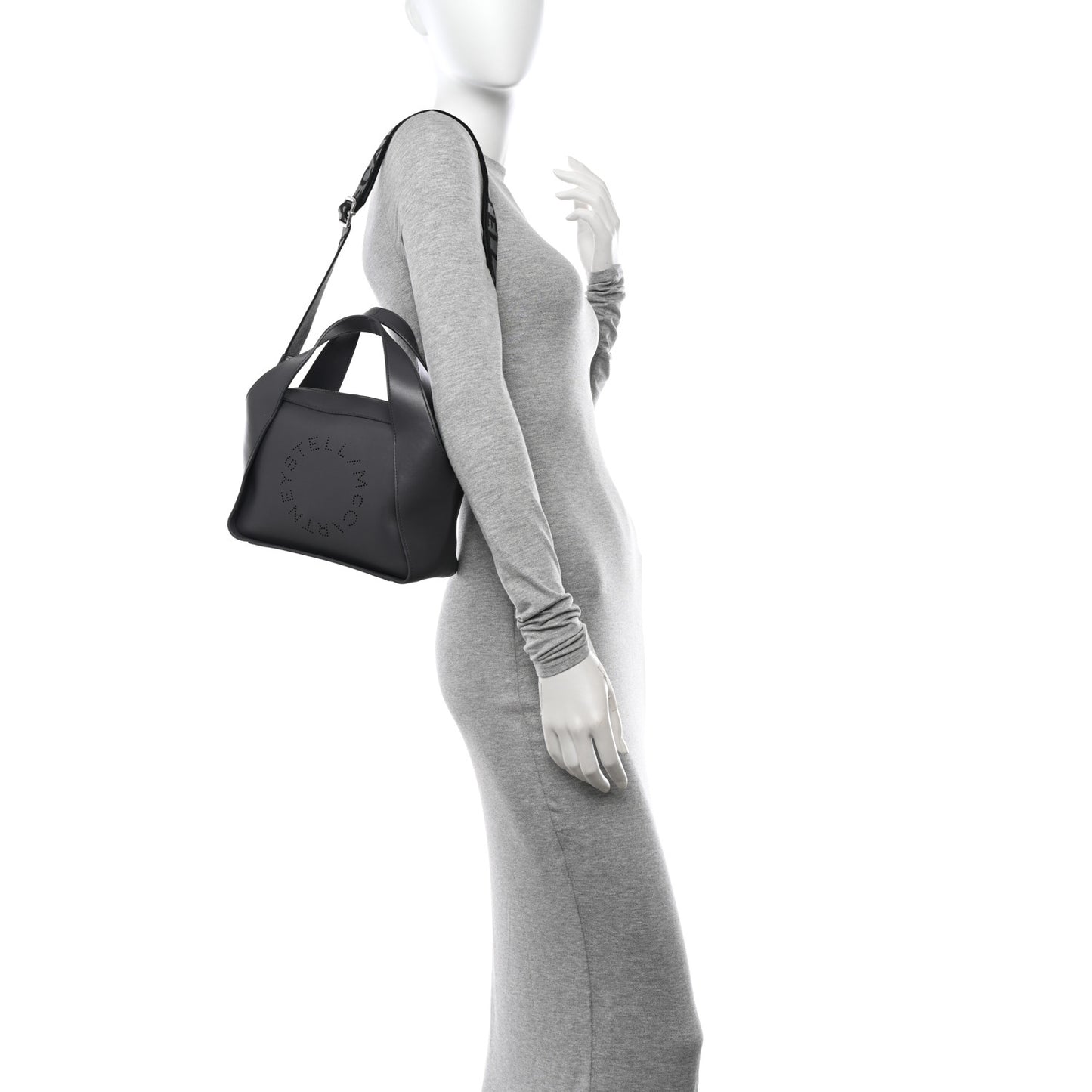 Eco Alter Mat Medium Logo Perforated Tote Dark Grey