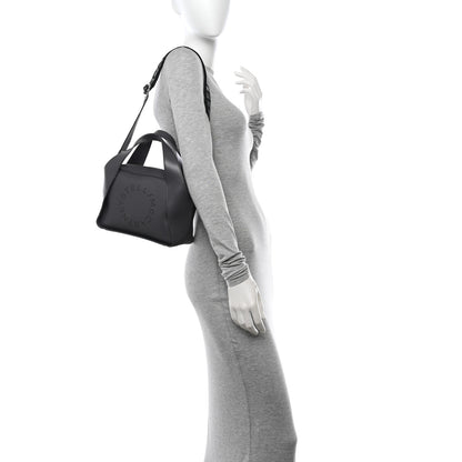 Stella McCartney Eco Alter Mat Medium Logo Perforated Tote Dark Grey 3 of 13