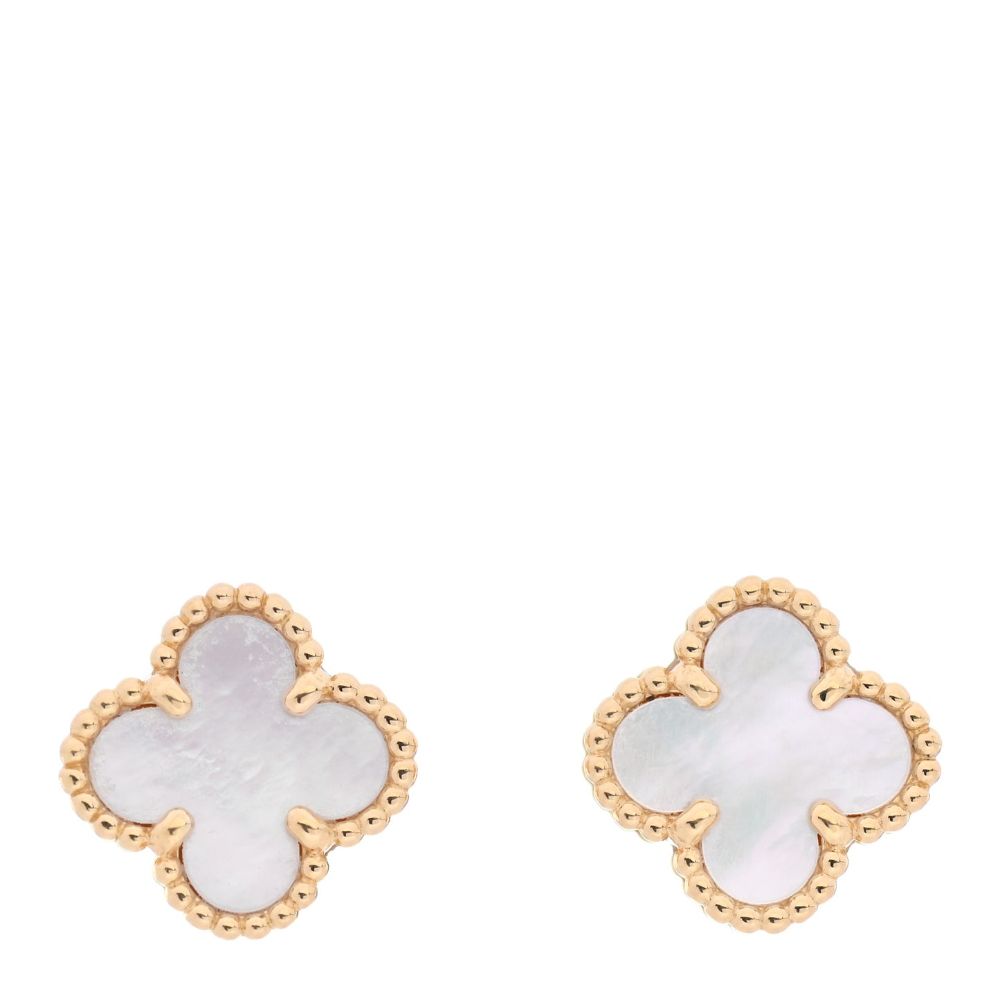 18K Yellow Gold Mother of Pearl Sweet Alhambra Earrings
