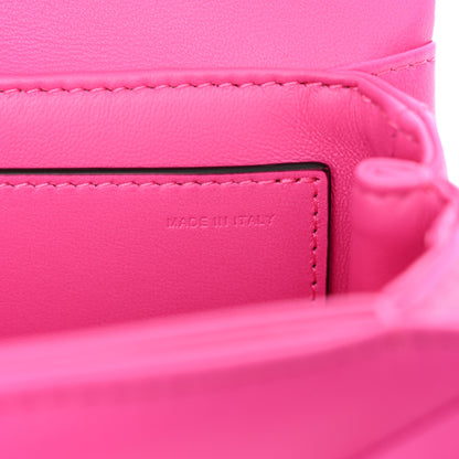 Valentino Garavani Nappa One Stud Chain Clutch Pink PP 6 of 12