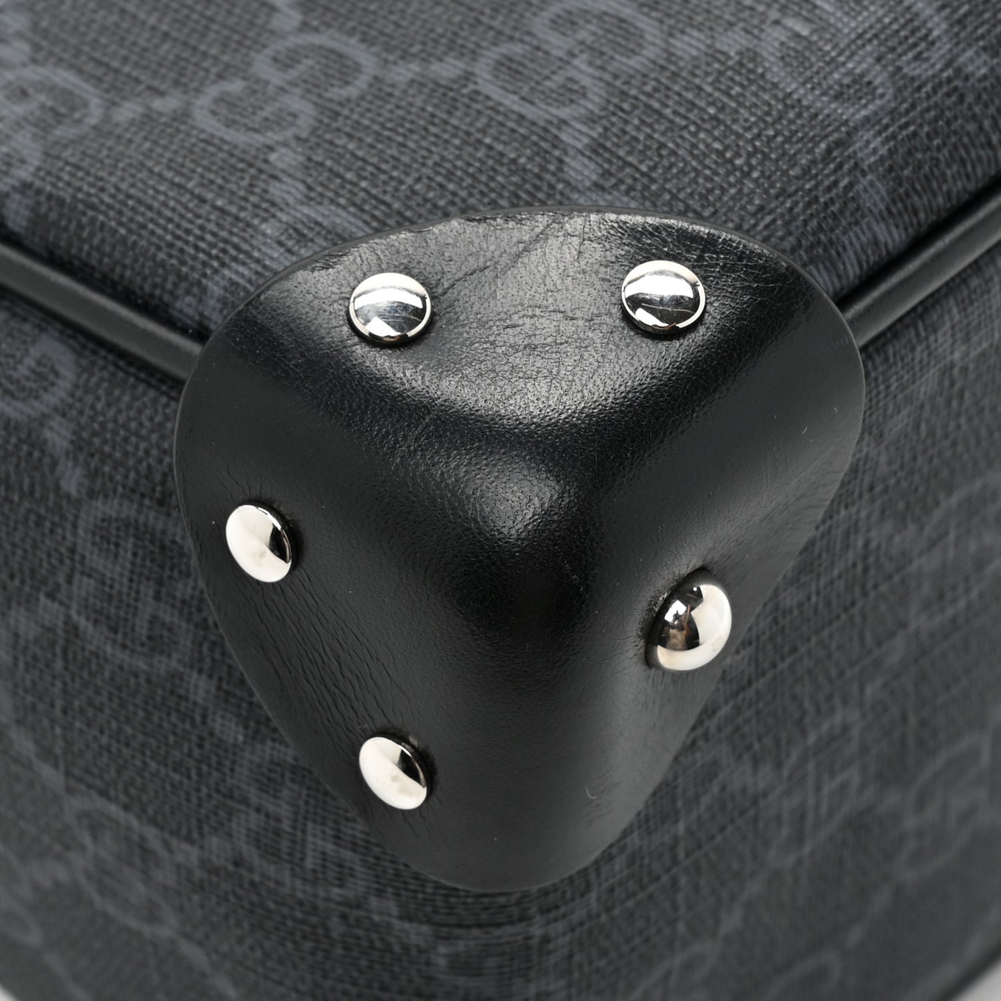 GG Supreme Monogram Selleria Calfskin Square Messenger Bag Black