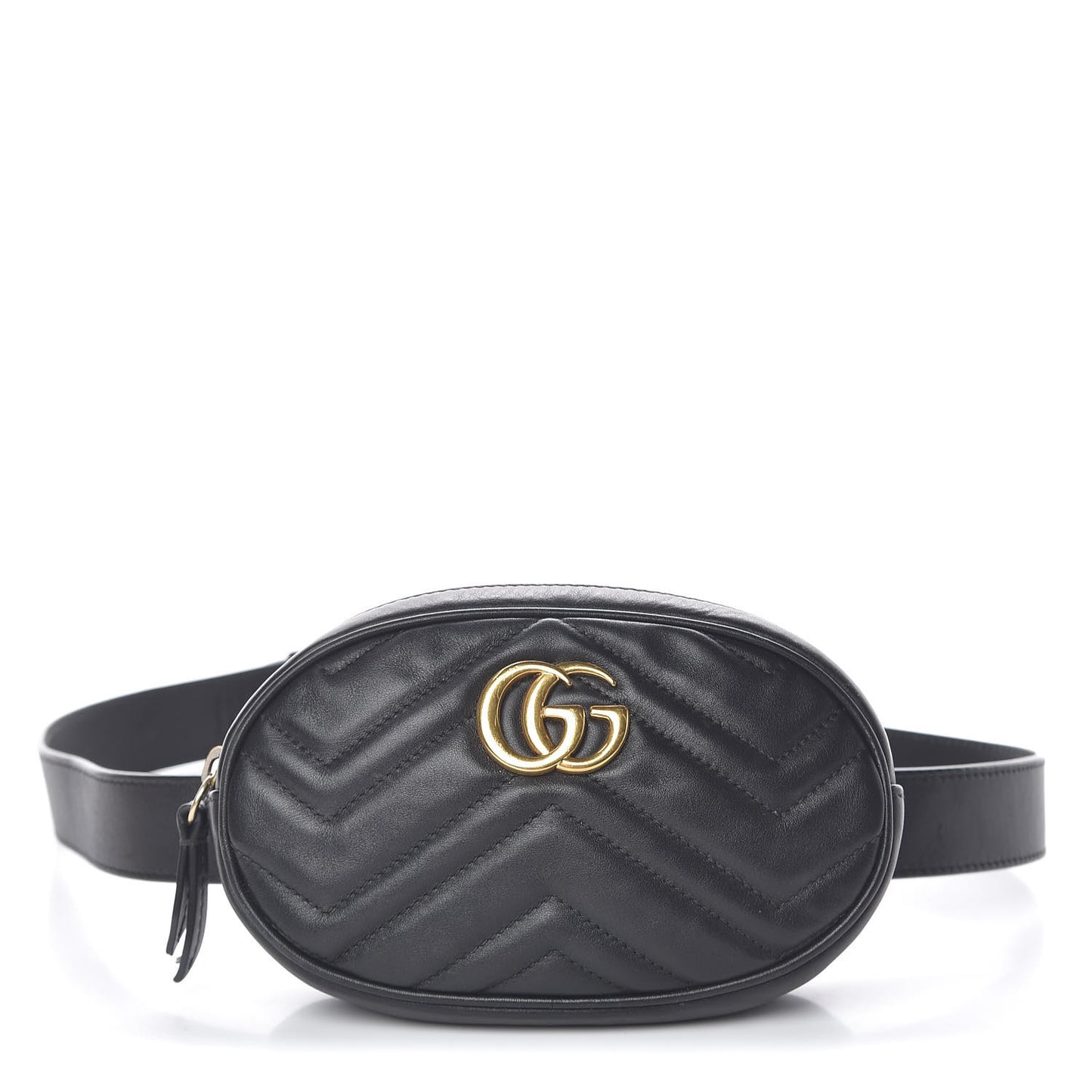 Calfskin Matelasse GG Marmont Belt Bag 85 34 Black