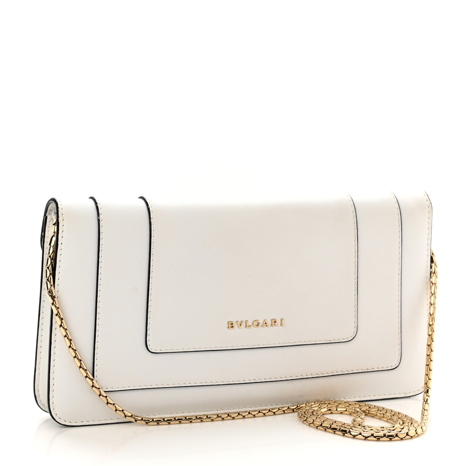 Bulgari Calfskin Serpenti Forever Shoulder Bag White 2 of 9