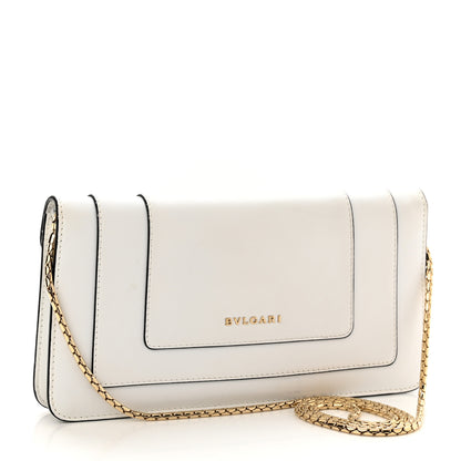 Bulgari Calfskin Serpenti Forever Shoulder Bag White 2 of 9