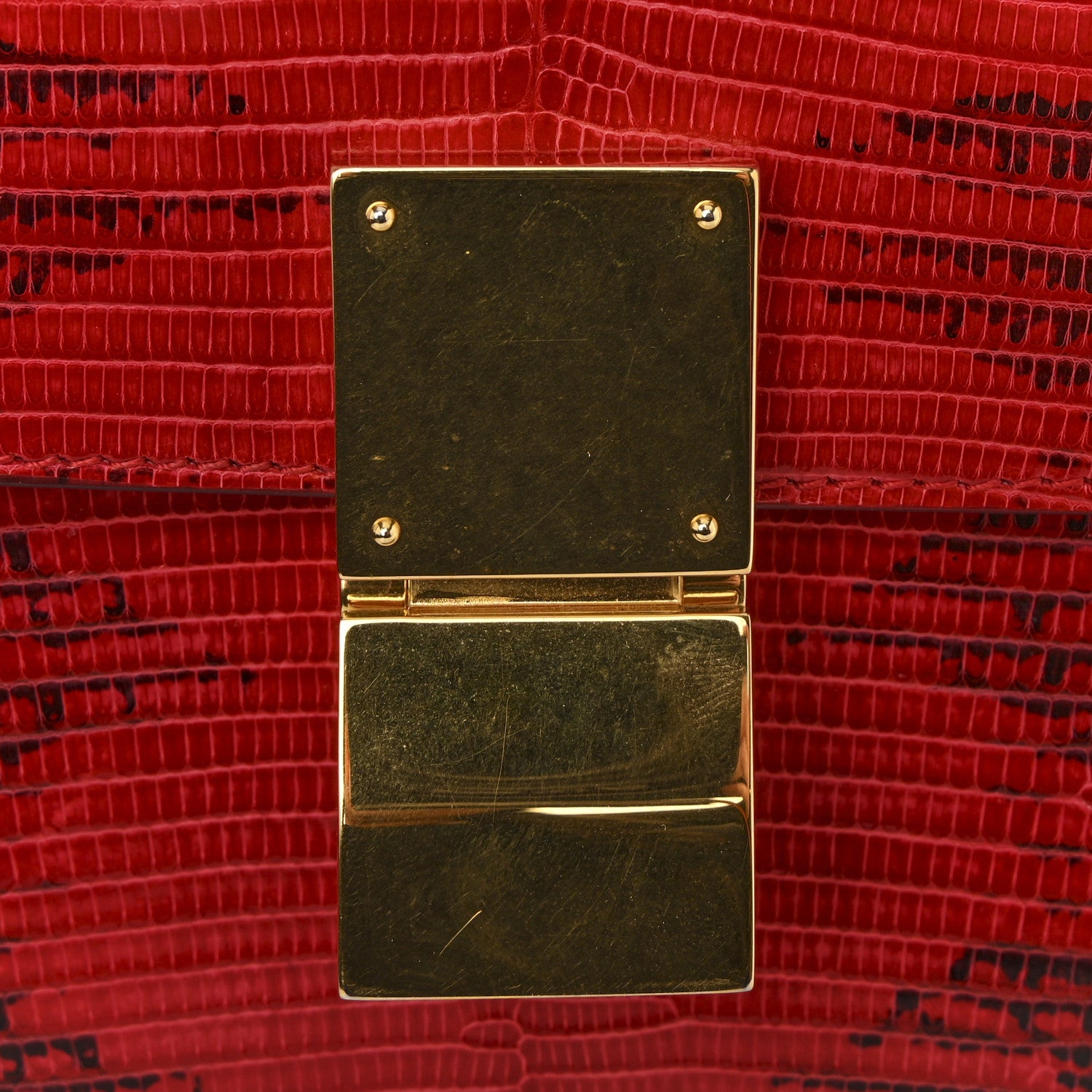 Celine Lizard Medium Classic Box Flap Bag Ruby 11 of 12