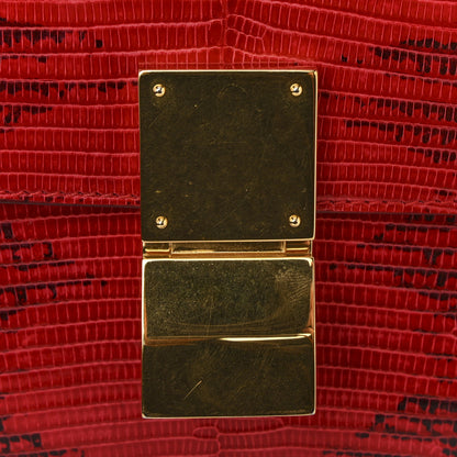 Celine Lizard Medium Classic Box Flap Bag Ruby 11 of 12