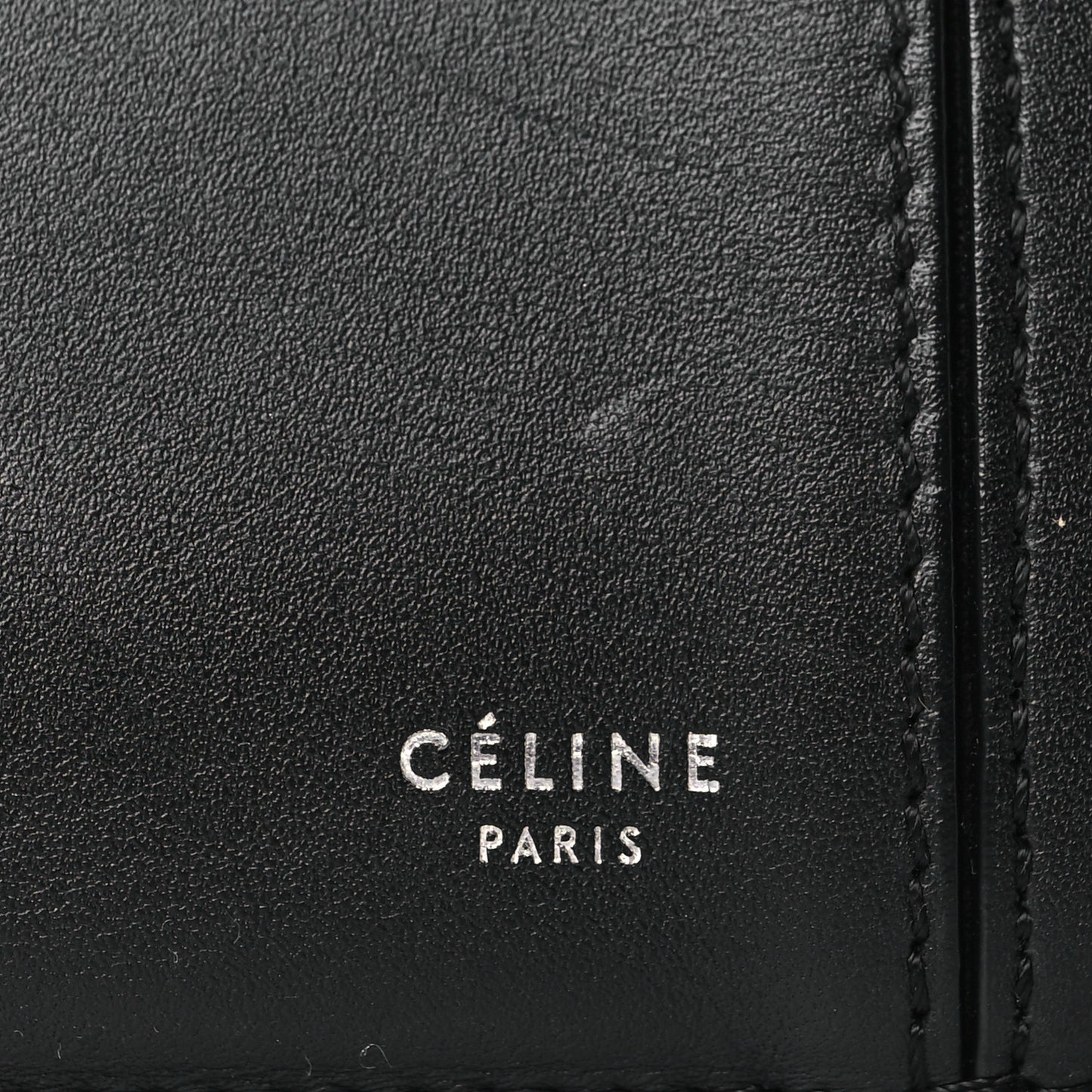 Smooth Calfskin Tri-Fold Clutch on Chain Black