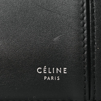 Celine Smooth Calfskin Tri-Fold Clutch on Chain Black 6 of 9