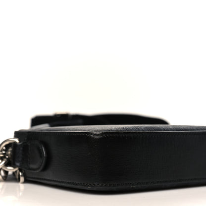 Gucci GG Supreme Monogram Azalea Calfskin Retro Interlocking G Wristlet Shoulder Bag Black 8 of 9