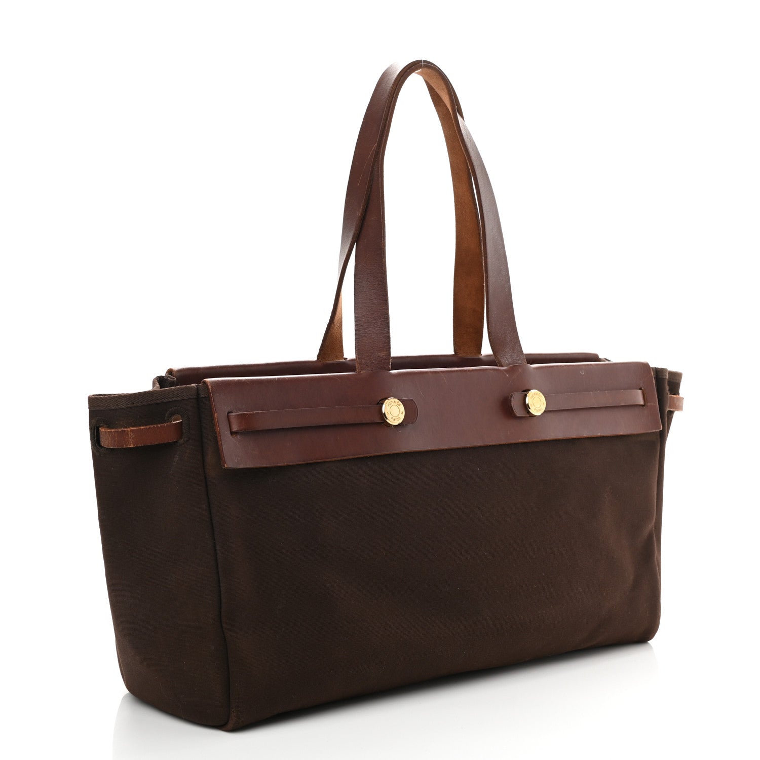 Hermes Toile Vache Hunter Herbag Cabas PM Havane 3 of 9