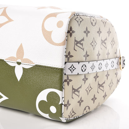 Louis Vuitton Monogram Giant Speedy Bandouliere 30 Kaki Beige 10 of 11