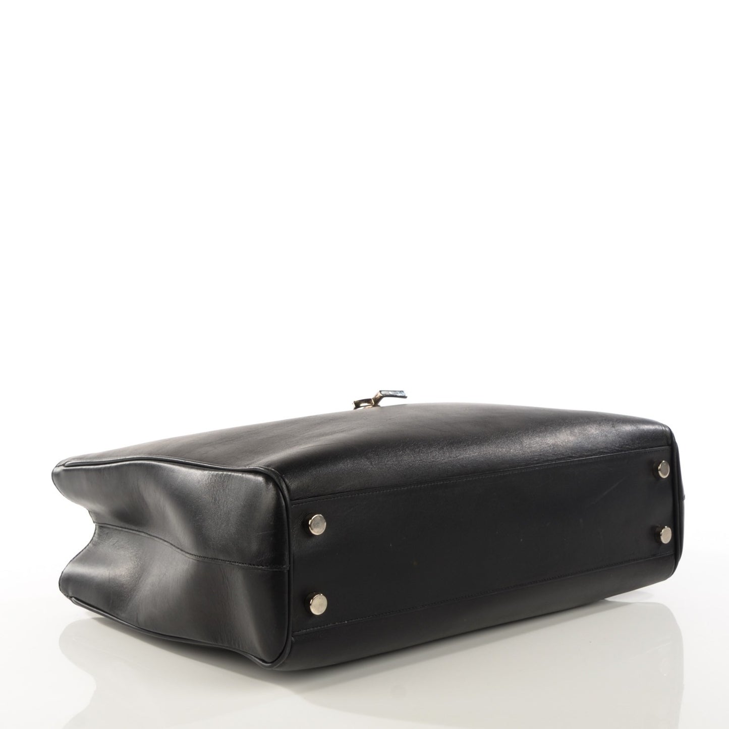 Calfskin Classic Monogram Shopping Bag Black