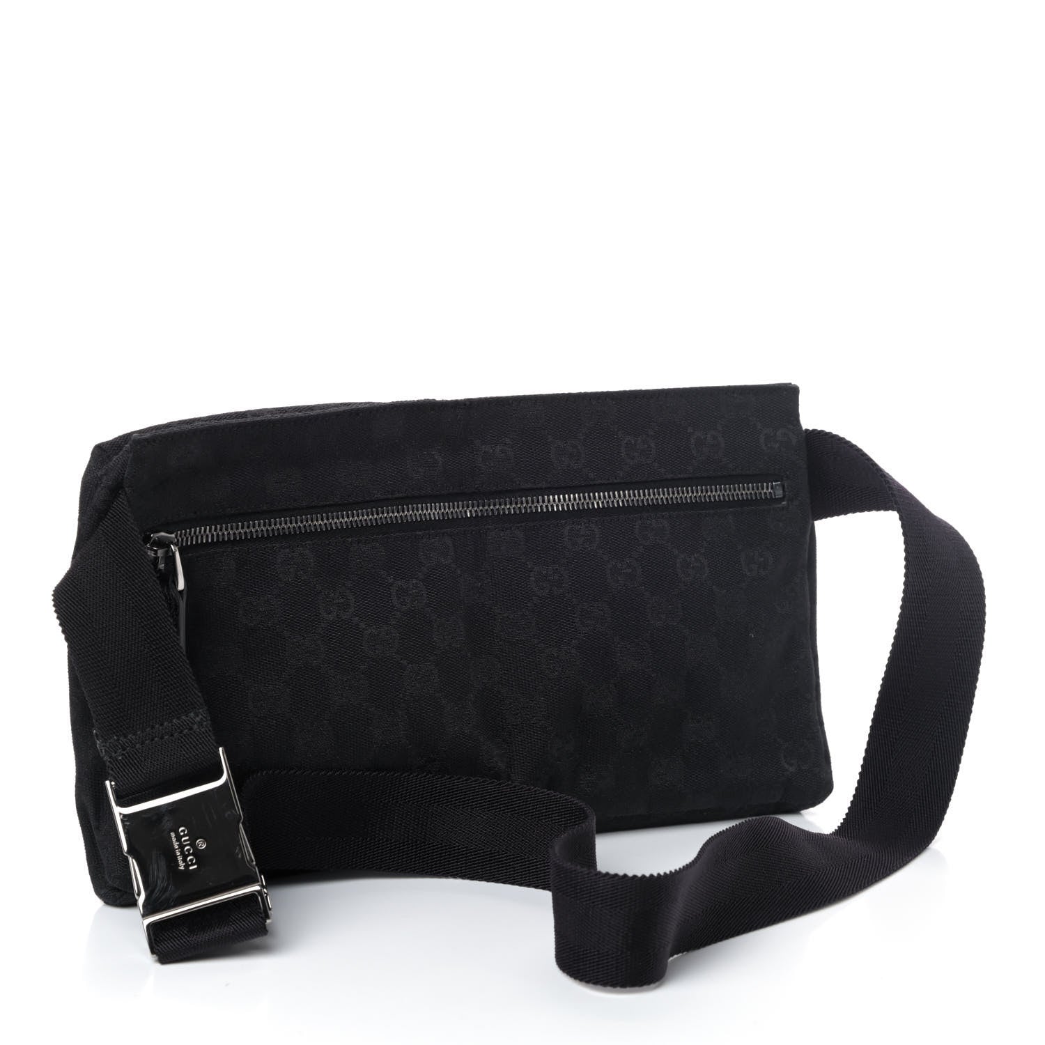 Gucci GG Monogram Double Pocket Belt Bag Black 2 of 4