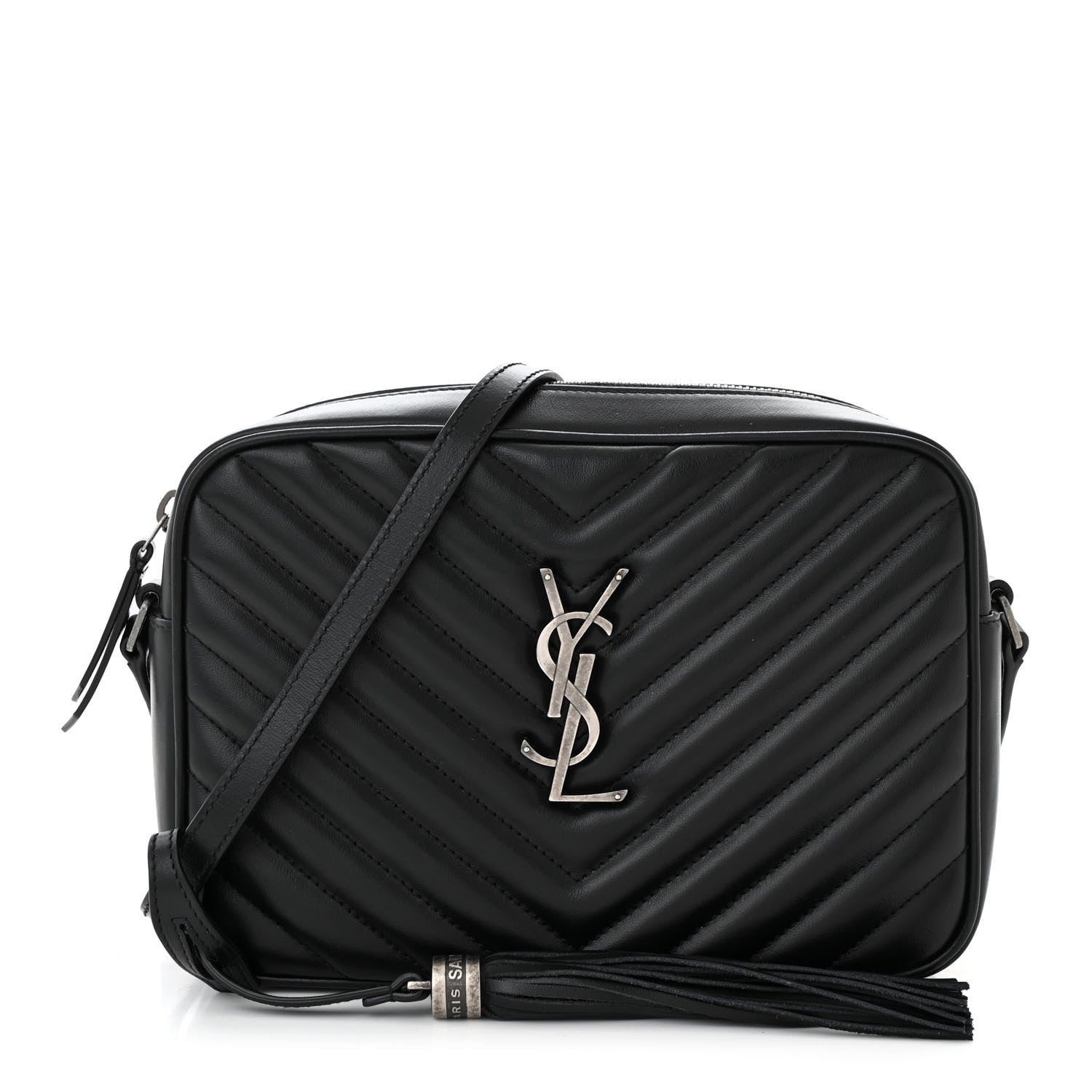 Saint Laurent Calfskin Matelasse Monogram Lou Camera Bag Black 1 of 10