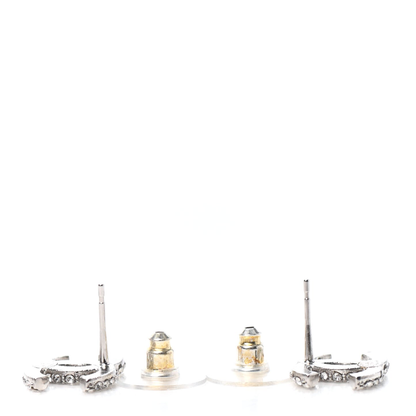 Crystal CC Earrings Silver