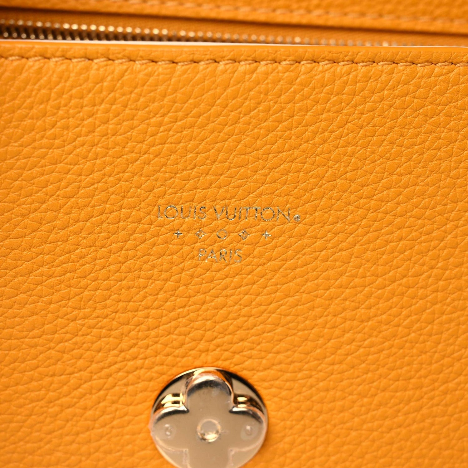 Louis Vuitton Grained Calfskin LV Pont 9 Soft PM Sunbeam 6 of 9