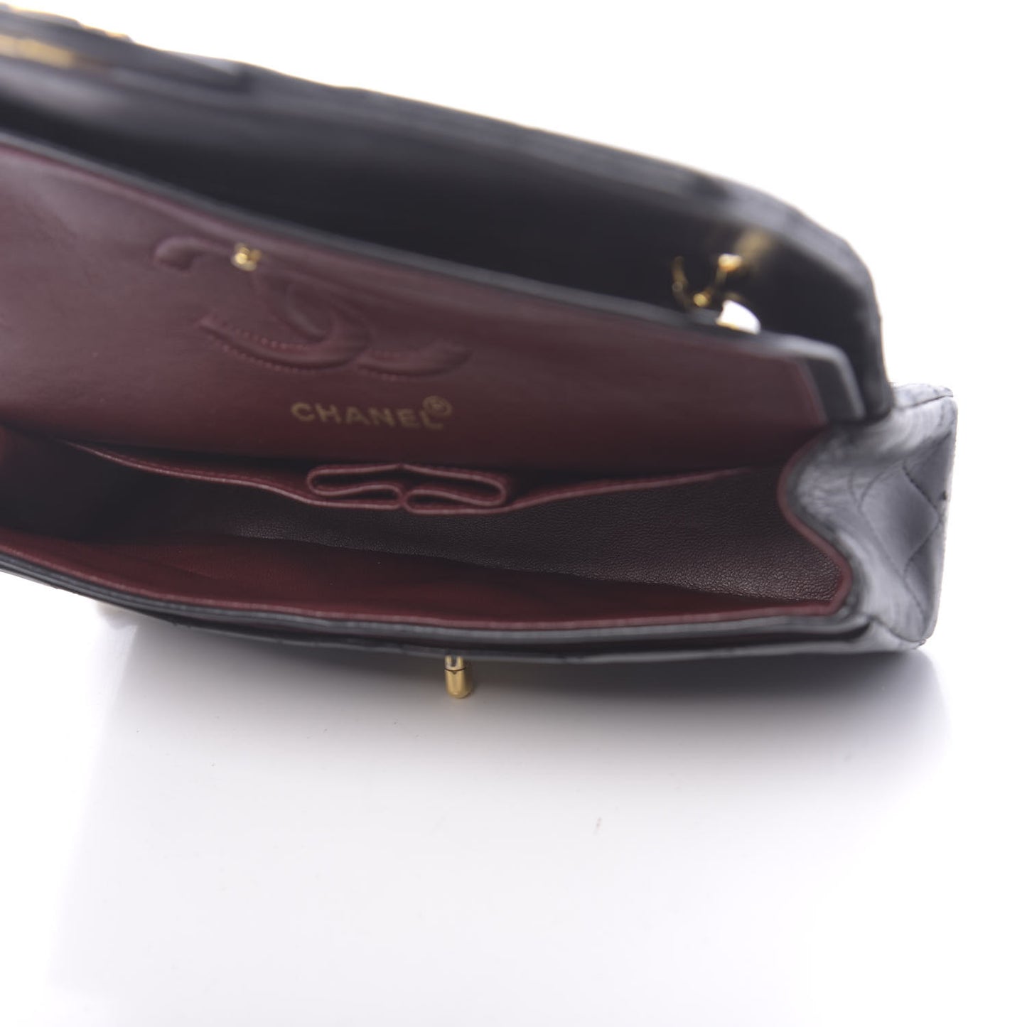 Lambskin Quilted Small Double Flap Black