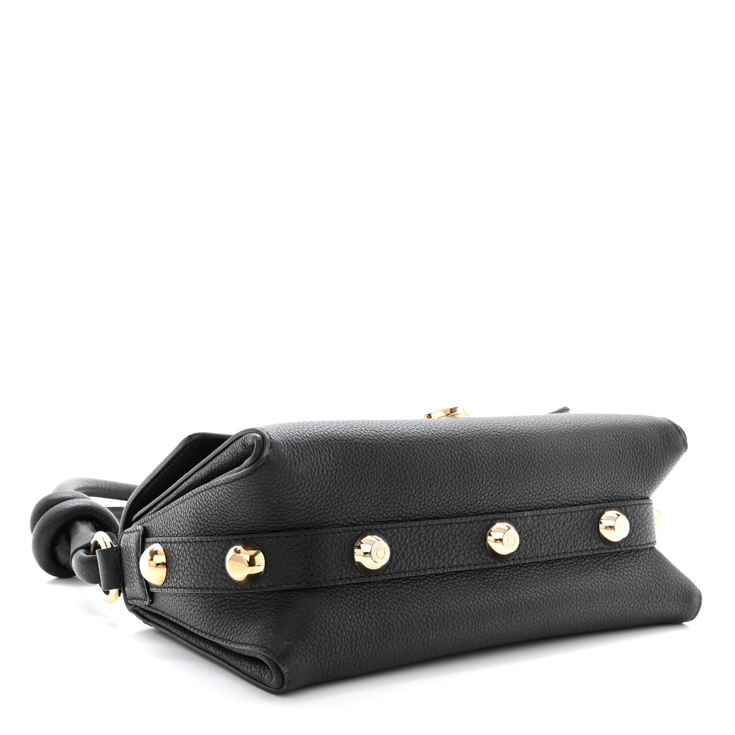 Calfskin Glam Shoulder Bag Black