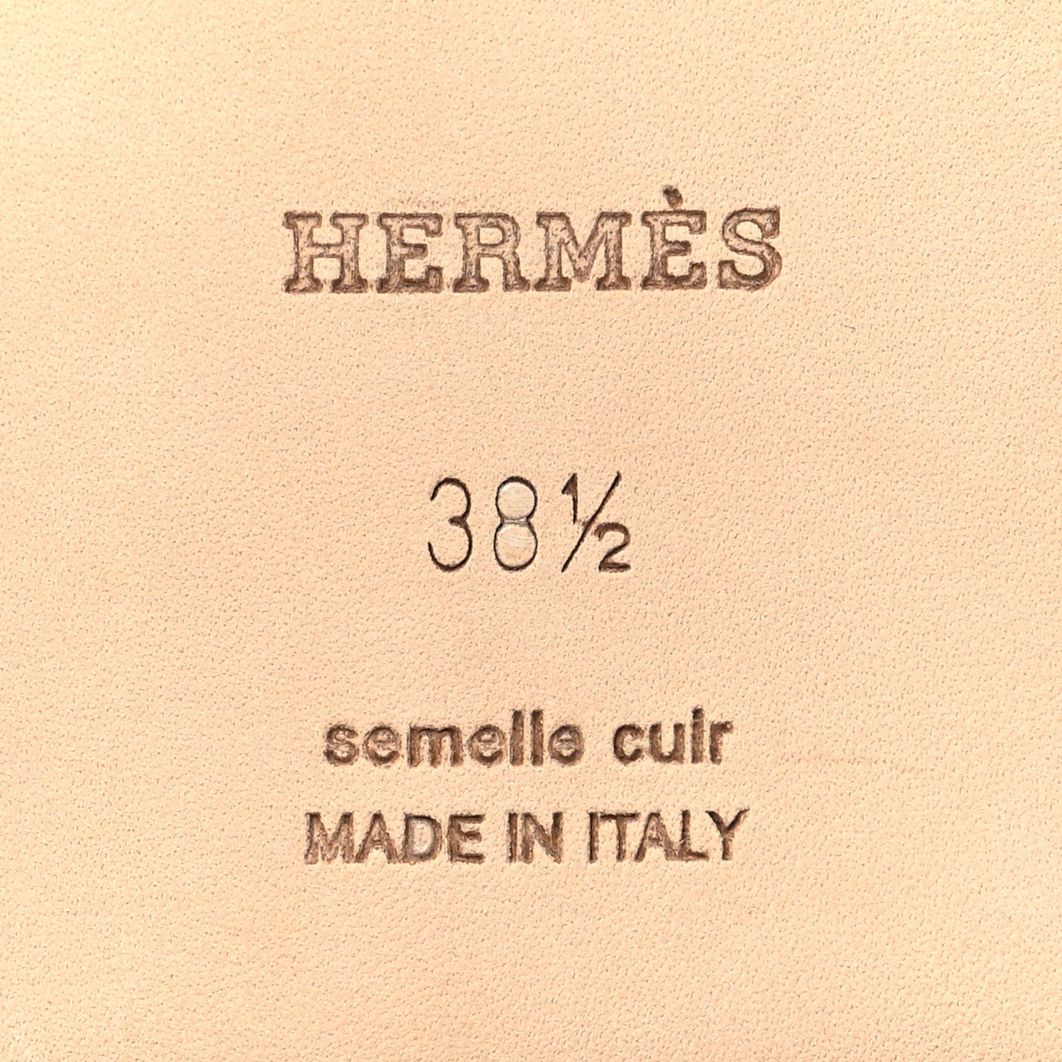 Hermes Box Calfskin Oran Sandals 38.5 Camel 8 of 10