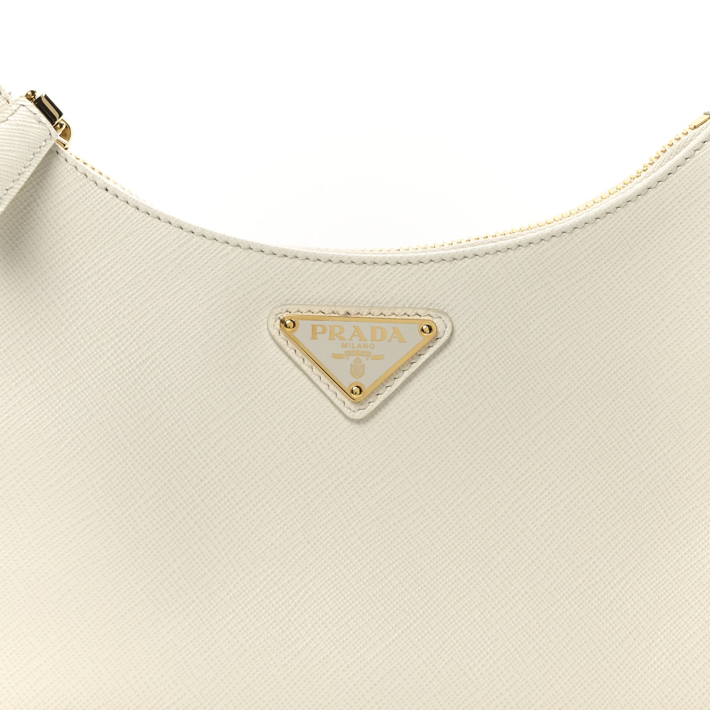 Saffiano Lux Mini Re-Edition Shoulder Bag White