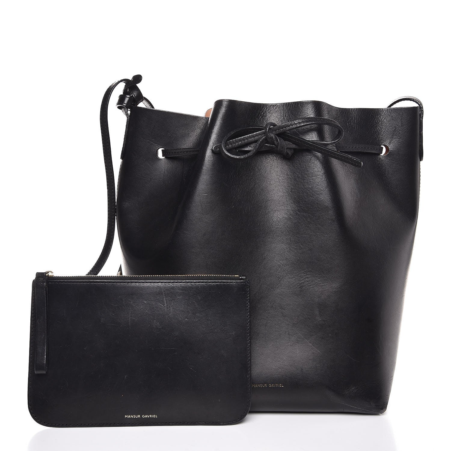 Mansur Gavriel Vegetable Tanned Calfskin Bucket Bag Pink 1 of 13