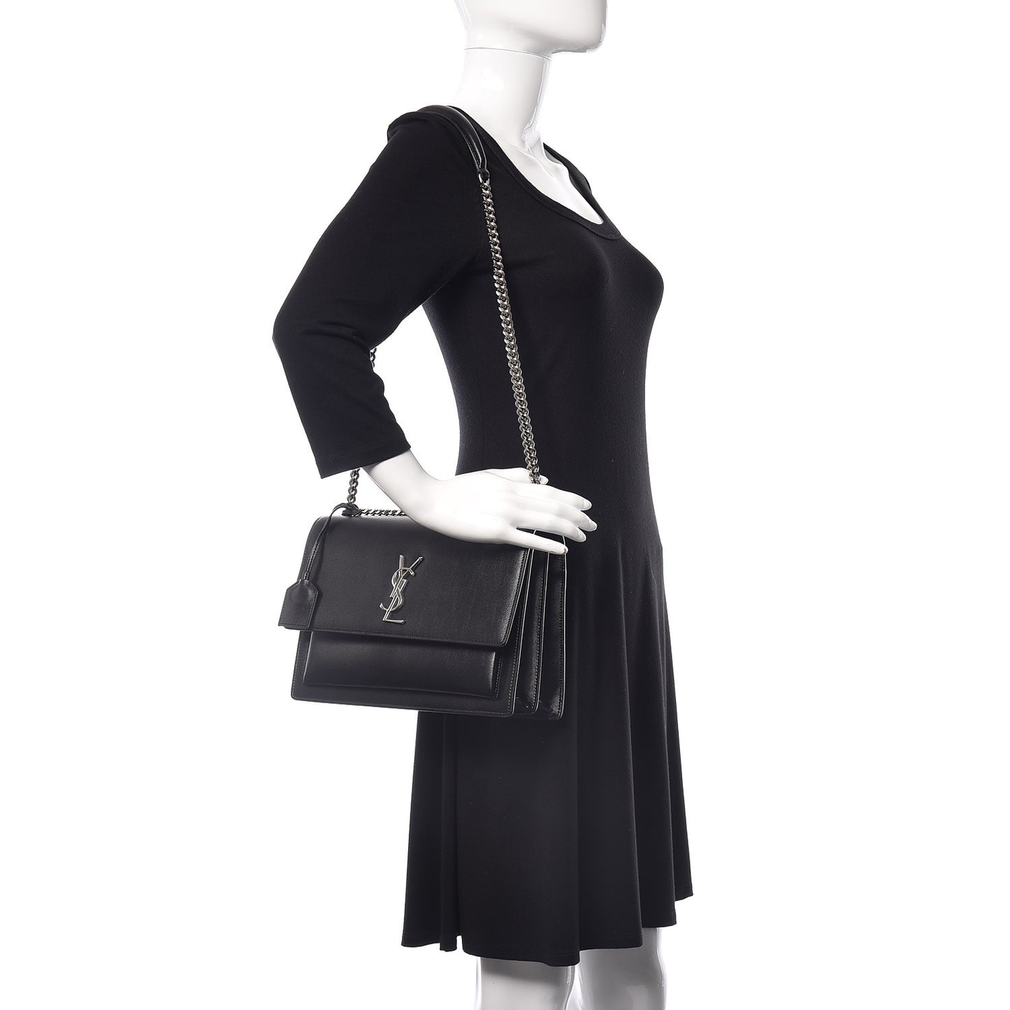 Calfskin Large Monogram Sunset Black