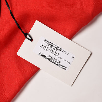 Gucci Modal Silk Coco Capitan Logo Square Scarf Flame 5 of 6