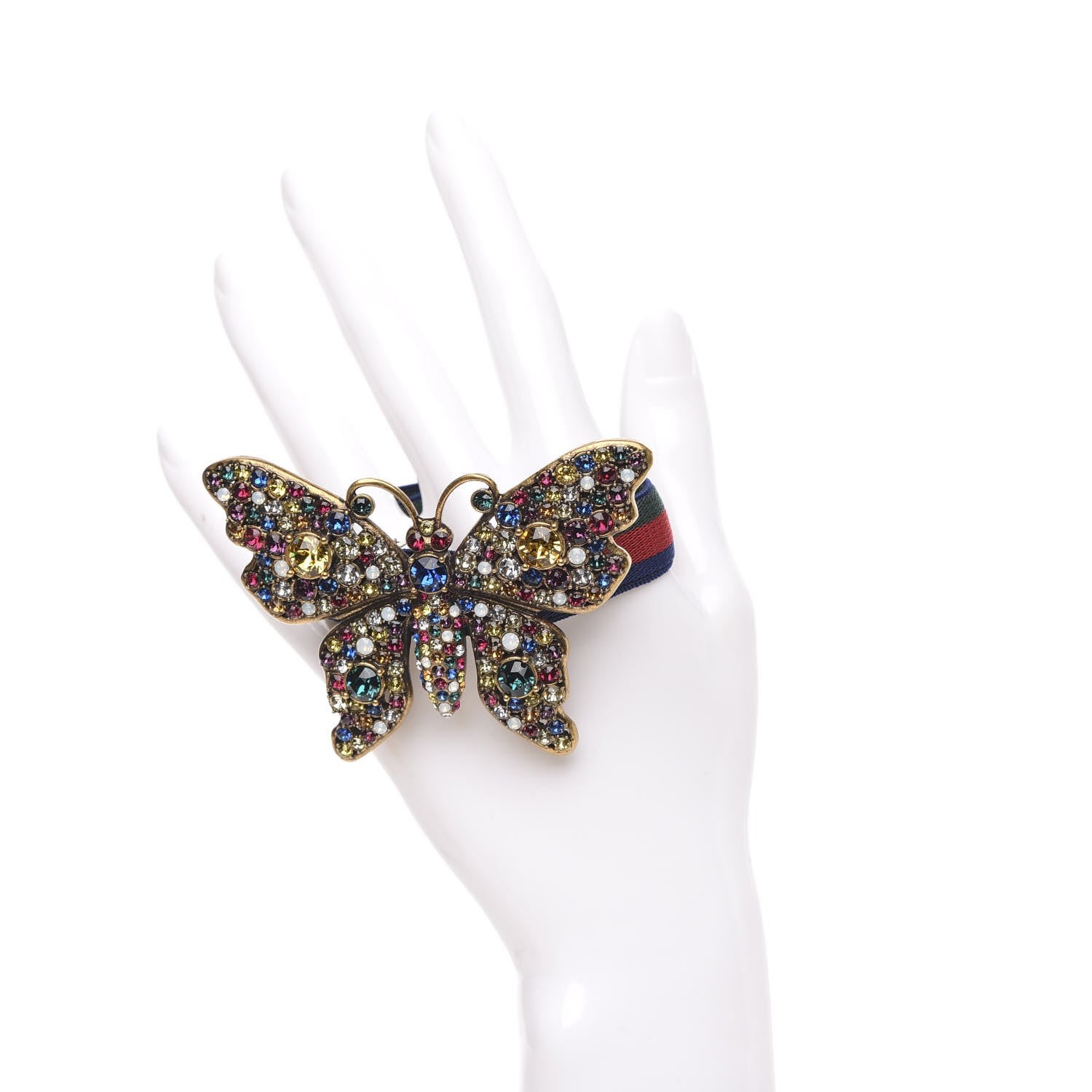 Gucci Web Crystal Butterfly Bracelet Multicolor 2 of 5