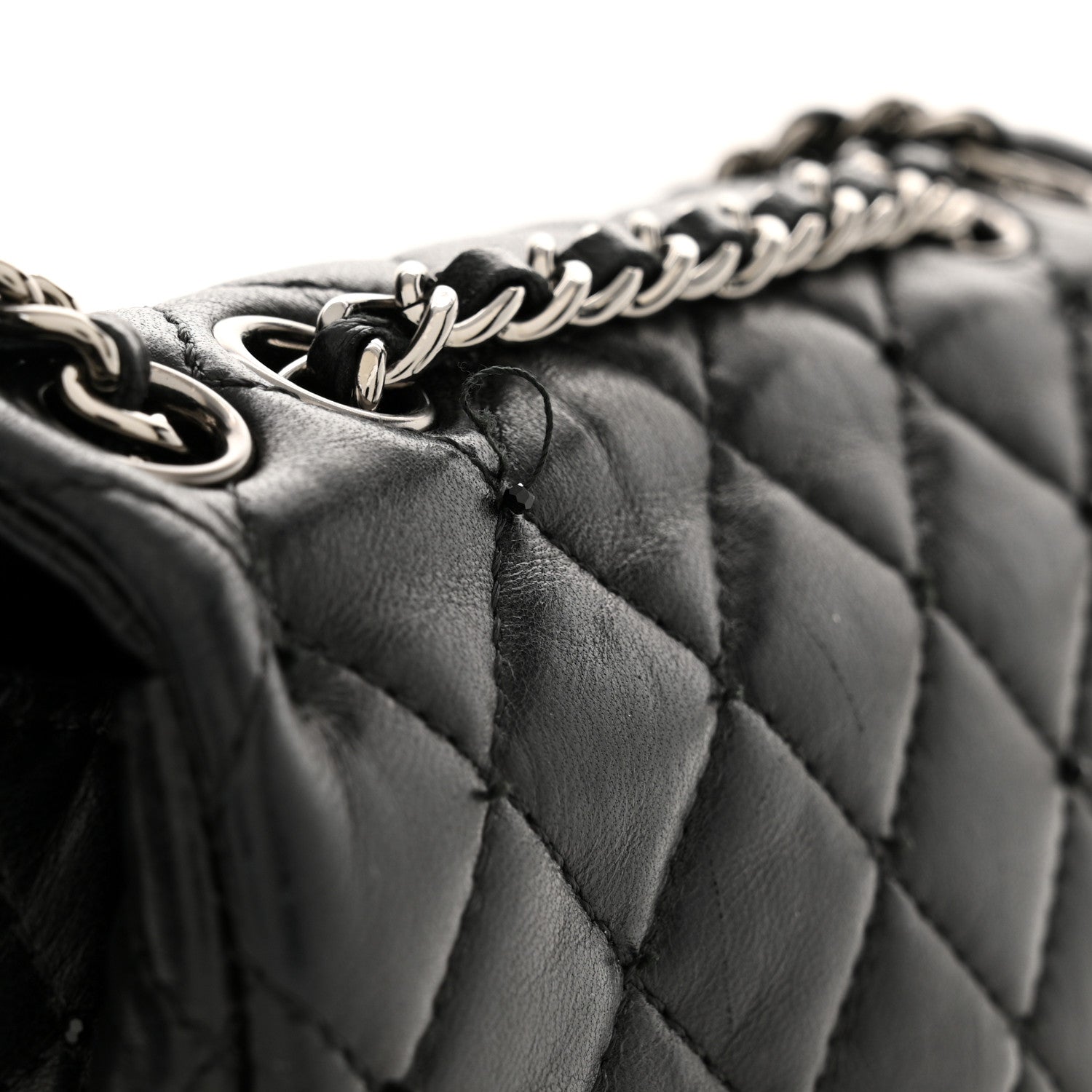 Chanel Lambskin Quilted Beaded Extra Mini Rectangular Flap Black 9 of 12